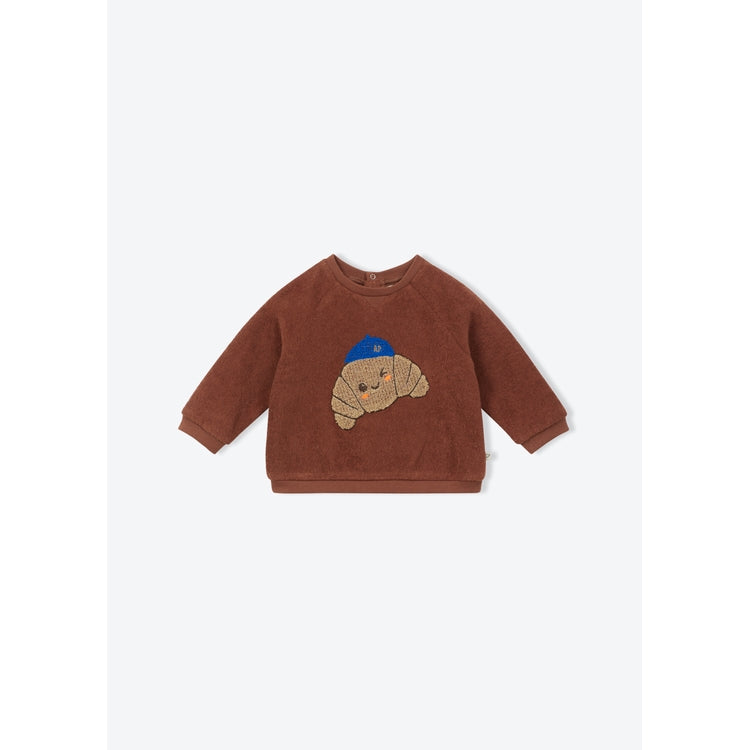 Arsène et les Pipelettes - Baby Sweatshirt Croissant Braun
