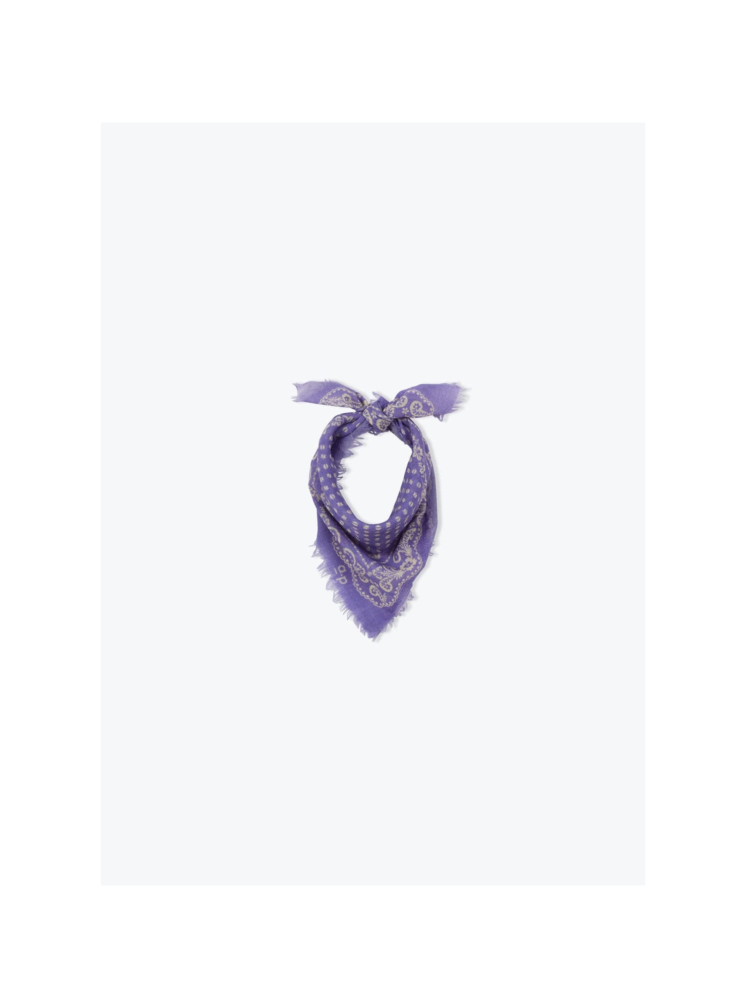 Arsène et les Pipelettes - Damen Bandana Wolle Paisley-Muster lila