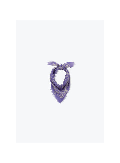 Arsène et les Pipelettes - Damen Bandana Wolle Paisley-Muster lila