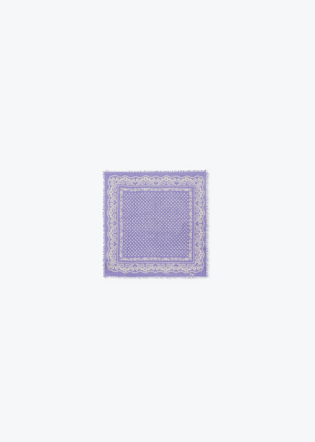 Arsène et les Pipelettes - Damen Bandana Wolle Paisley-Muster lila