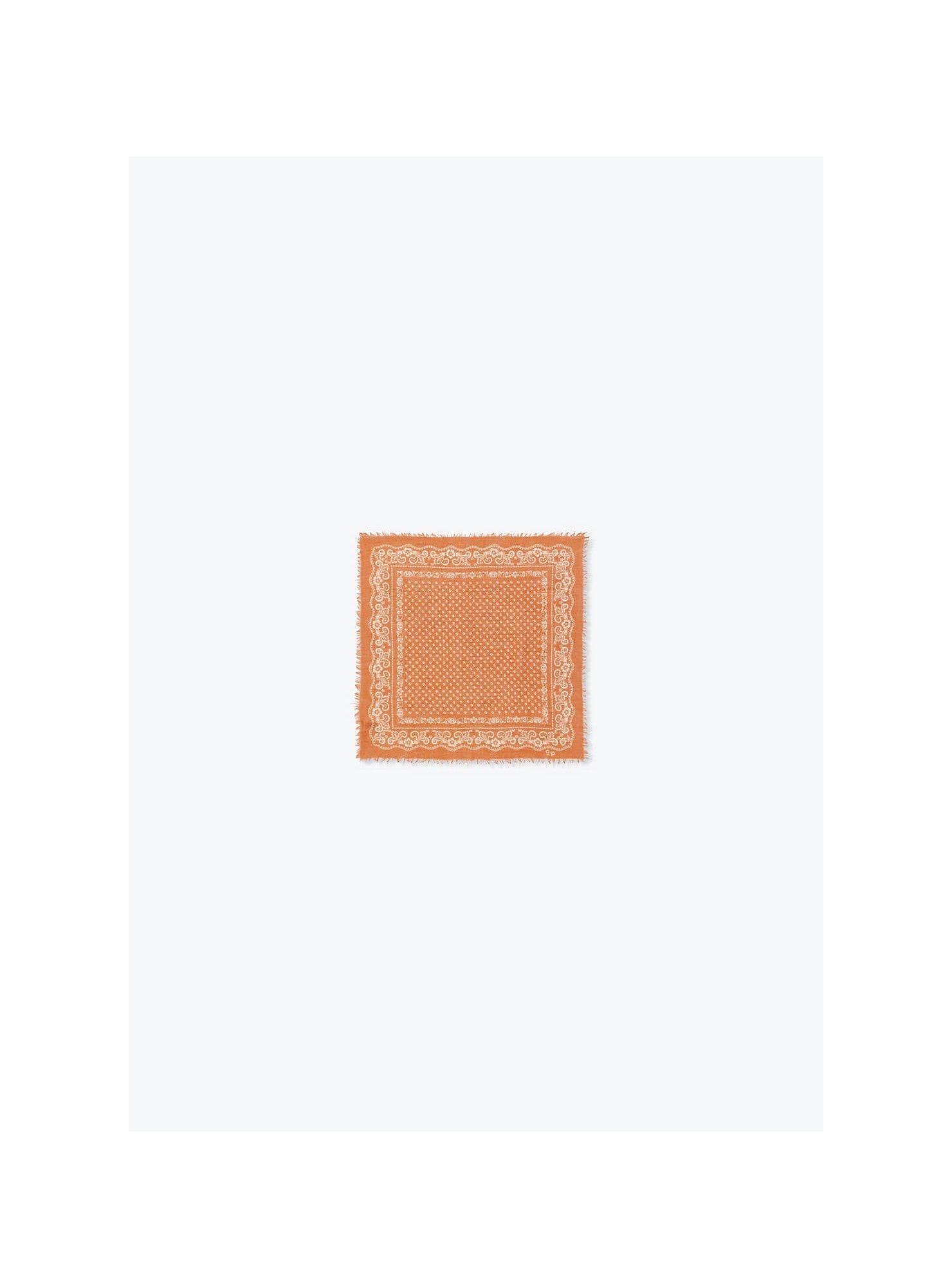 Arsène et les Pipelettes - Damen Bandana Wolle Paisley-Muster orange