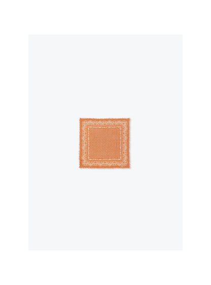 Arsène et les Pipelettes - Damen Bandana Wolle Paisley-Muster orange