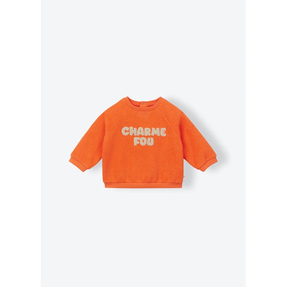 Arsène et les Pipelettes - Baby Sweatshirt Charme Fou orange