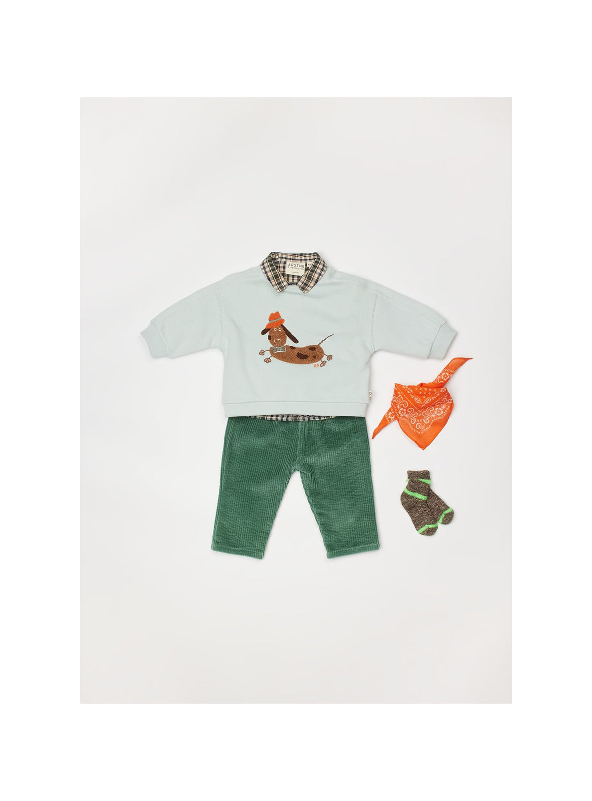 Arsène et les Pipelettes - Baby Sweatshirt Dackel blau