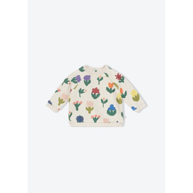 Arsène et les Pipelettes - Baby Sweatshirt Blumenprint Baumwolle (Bio)