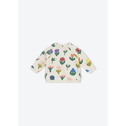 Arsène et les Pipelettes - Baby Sweatshirt Blumenprint Baumwolle (Bio)