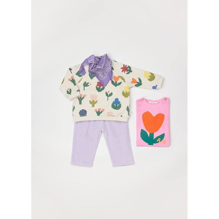 Arsène et les Pipelettes - Baby Sweatshirt Blumenprint Baumwolle (Bio)