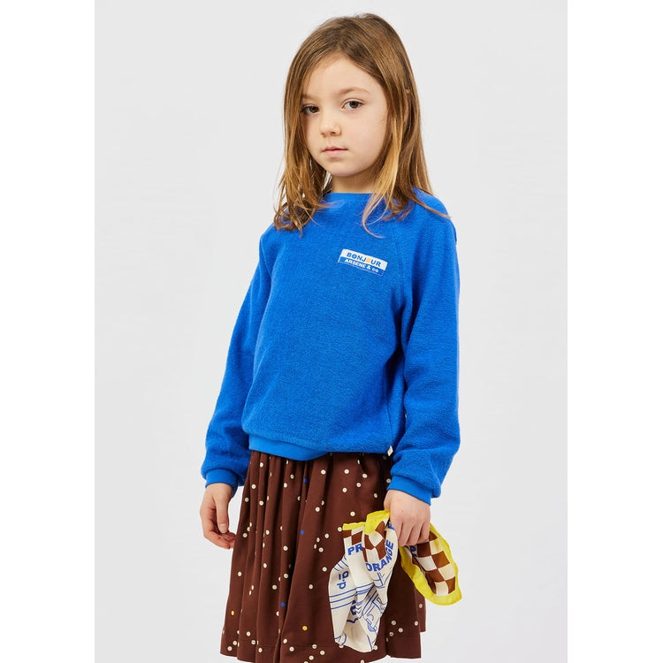 Arsène et les Pipelettes - Kinder Sweatshirt Baumwoll-Frottee blau MINI &amp; ME