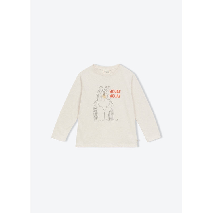 Arsène et les Pipelettes - Kinder Langarmshirt Wouaf Wouaf Baumwolle (Bio)