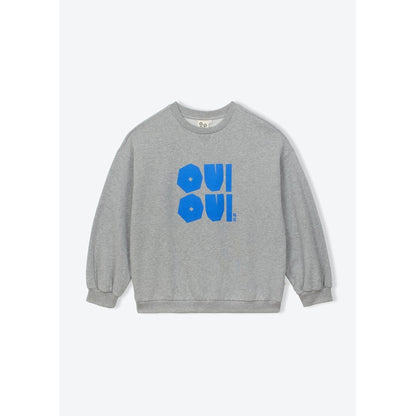 Arsène et les Pipelettes - Damen Sweatshirt Oui Oui Baumwolle (Bio) grau