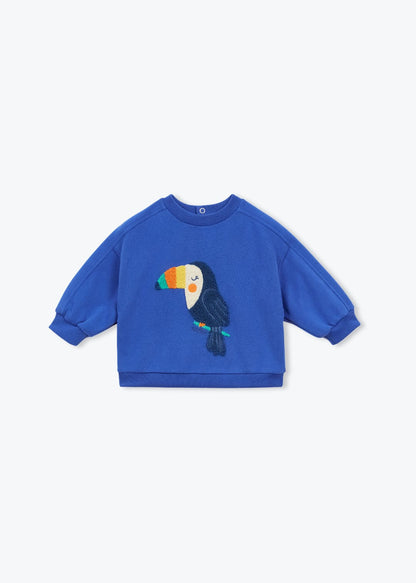 Arsène et les Pipelettes - Baby Langarmshirt Tukan blau