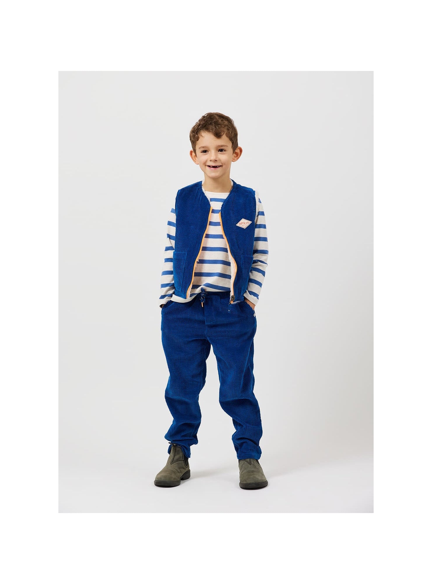 Arsène et les Pipelettes - Kinder Cordhose blau aus Baumwollle für Jungen