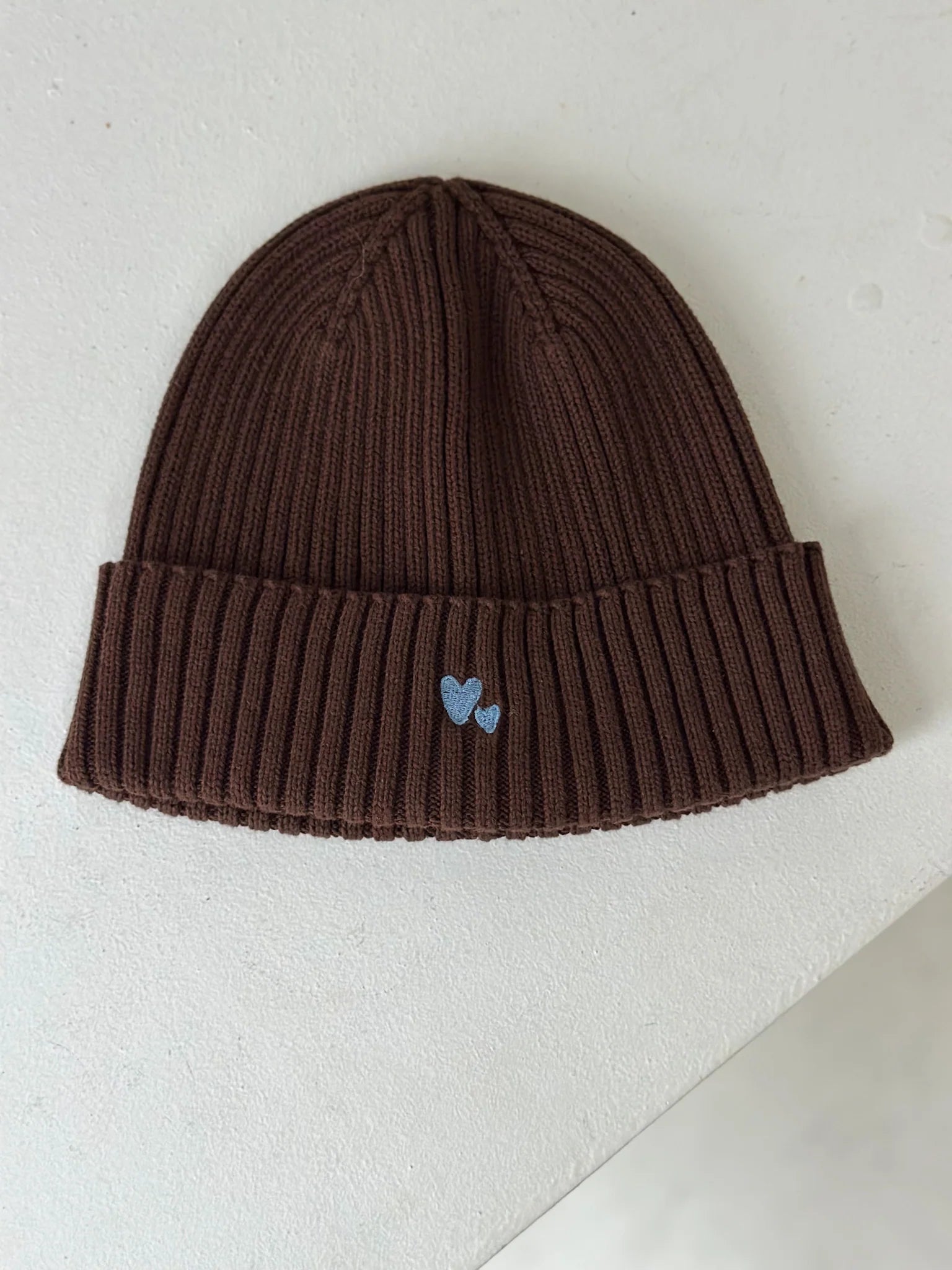 Atelier Rive - Beanie Strick Dunkelbraun Baby