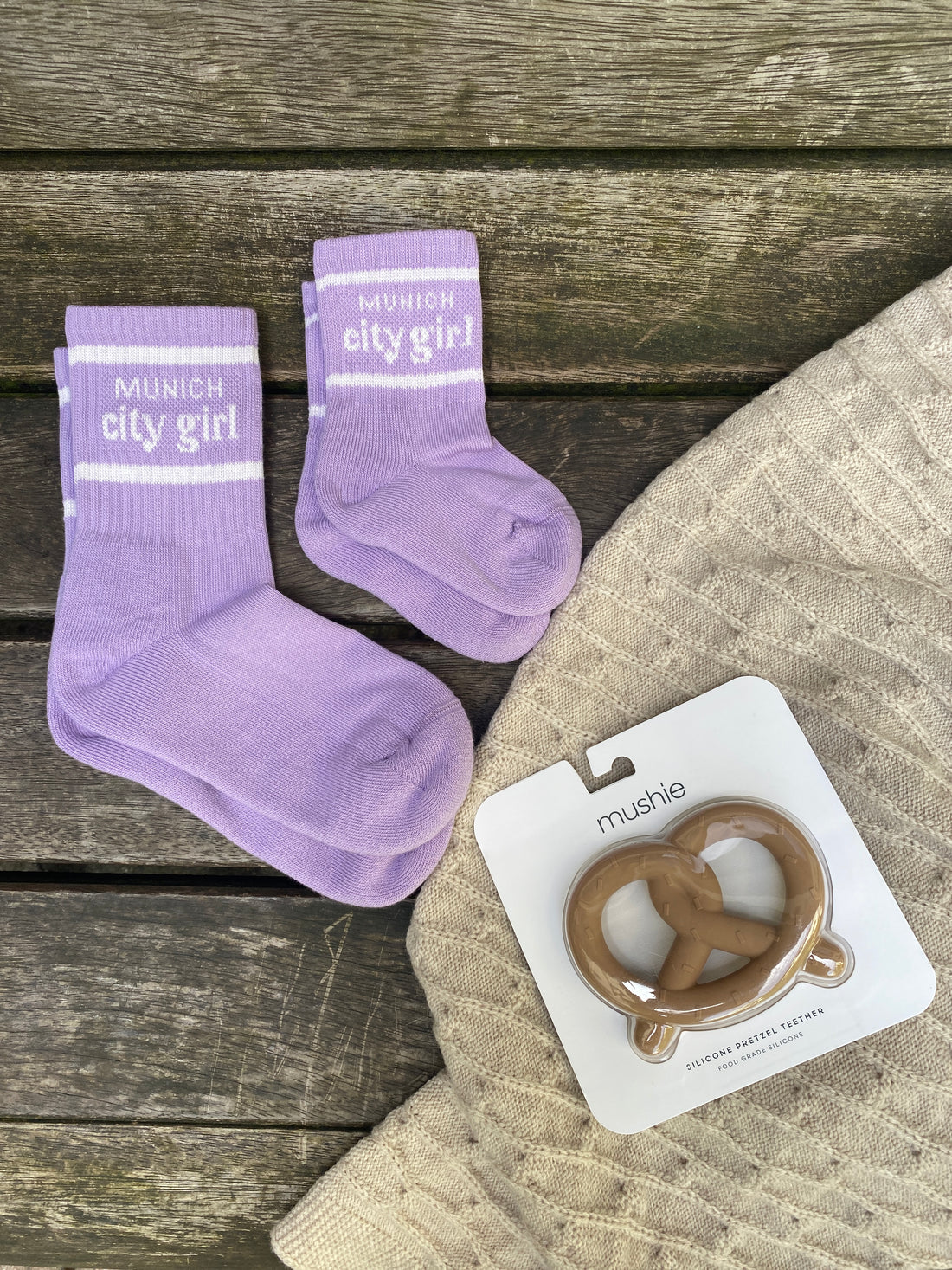 AURYN -  munich city girl - Socken flieder - Partnerlooksocken MINI &amp; ME