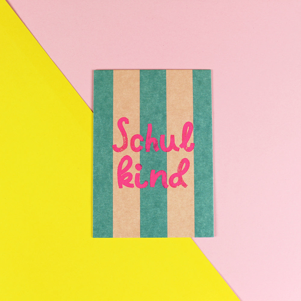 Ava &amp; Yves - Postkarte Schulkind