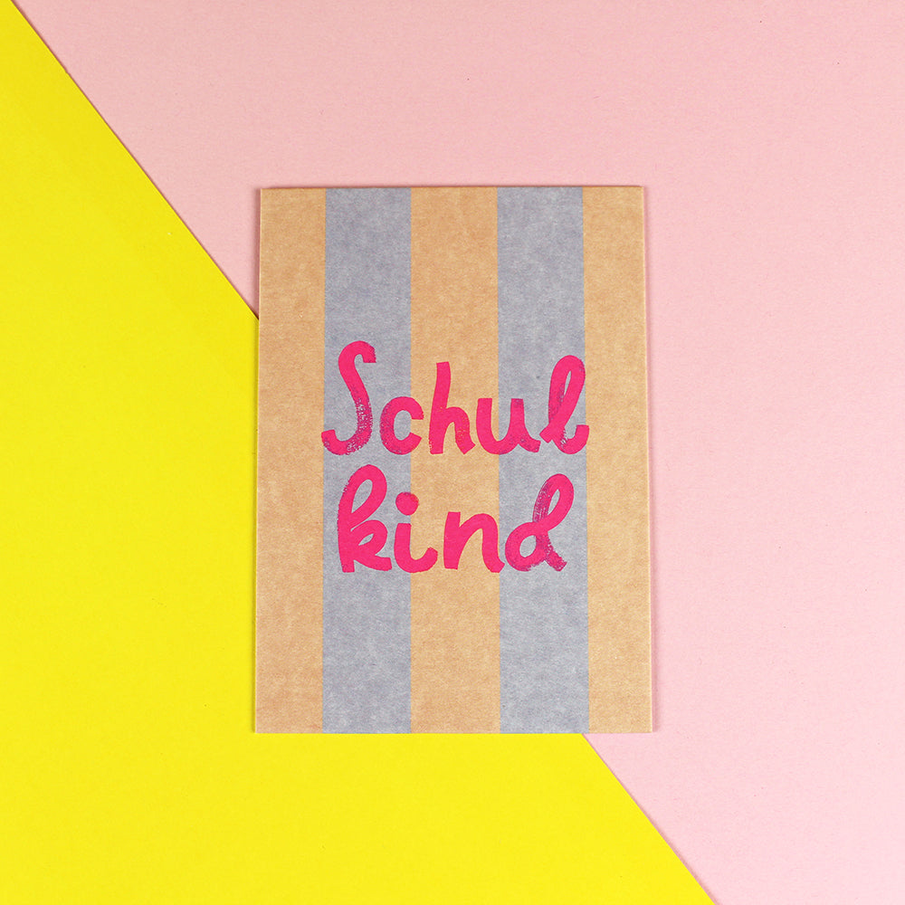 Ava &amp; Yves - Postkarte Schulkind
