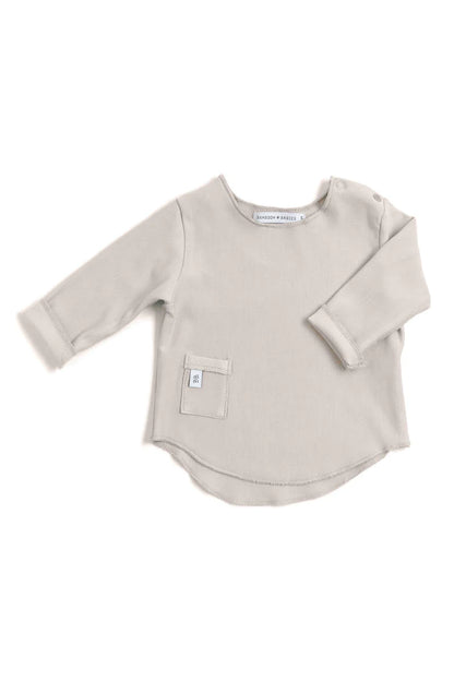 Bamboom -  Babyshirt aus Biobambus beige mit natürlichem UV Schutz, produziert in Italien