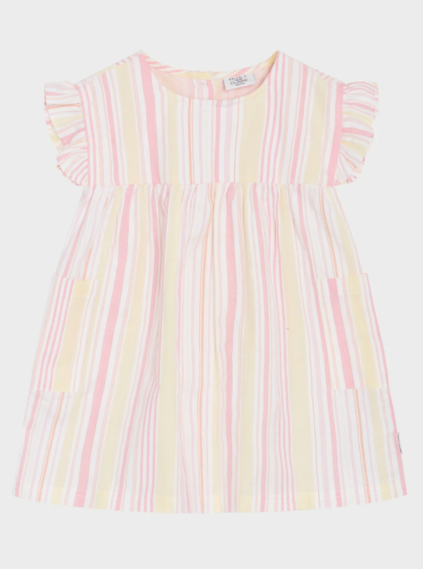 Hust & Claire - Mädchenkleid Kisa Streifen rosa