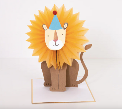 Diese charmante 3D-Löwenkarte ist der perfekte Weg, um Ihre besten Wünsche an eine besondere Person zu senden