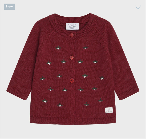 Hust & Claire - Baby Strickjacke Call rot