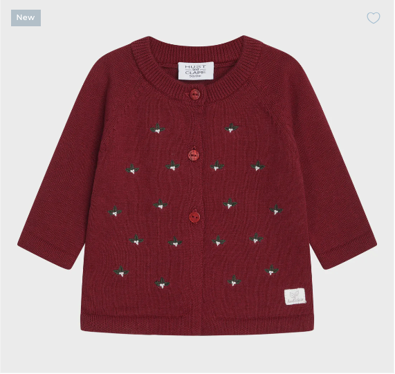 Hust &amp; Claire - Baby Strickjacke Call rot