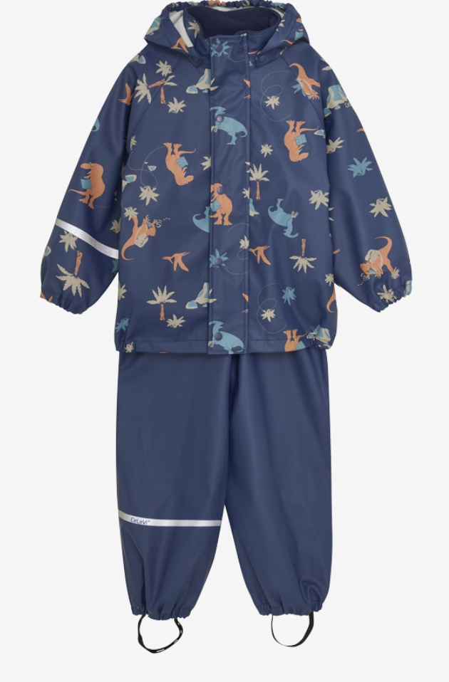 Celavi-Regenanzug-Dinos-blau