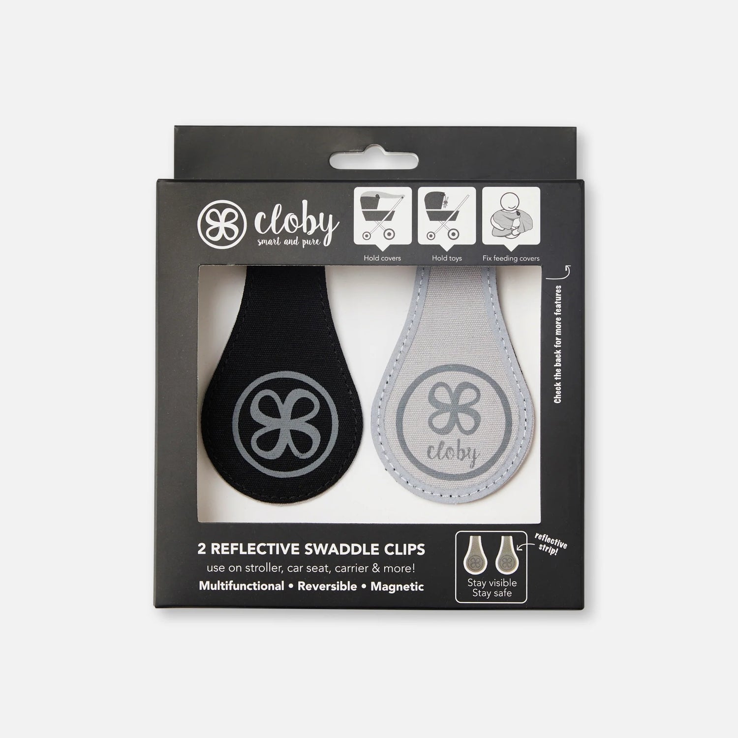 Cloby - Reflektierende Magnetclips (Canvas)