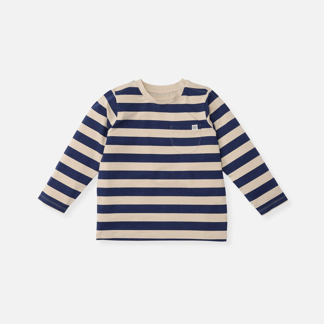 Cloby - Baby Langarmshirt UPF 50 blau beige gestreift