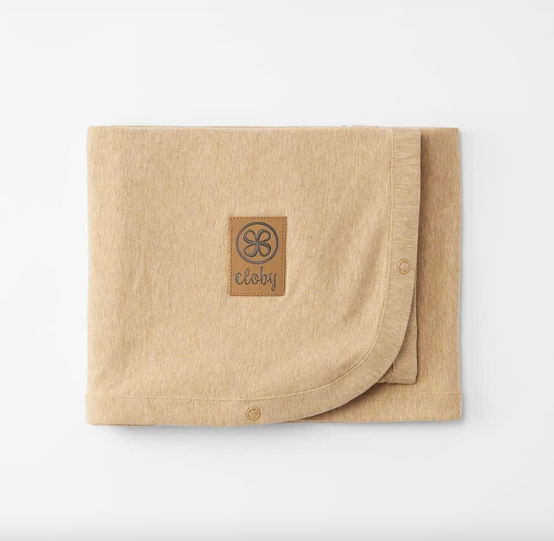 Cloby - Babydecke/ Sonnenschutz mit UV-Schutz in beige melange