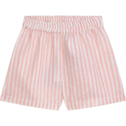 Danamade - Damen Leinenshorts "Dstella" Streifen rosa weiß MINI &amp; ME