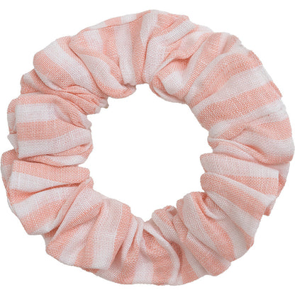 Danamade - Kinder Leinenshorts mit Scrunchie "Dstella" Streifen rosa weiß MINI &amp; ME (Kopie)