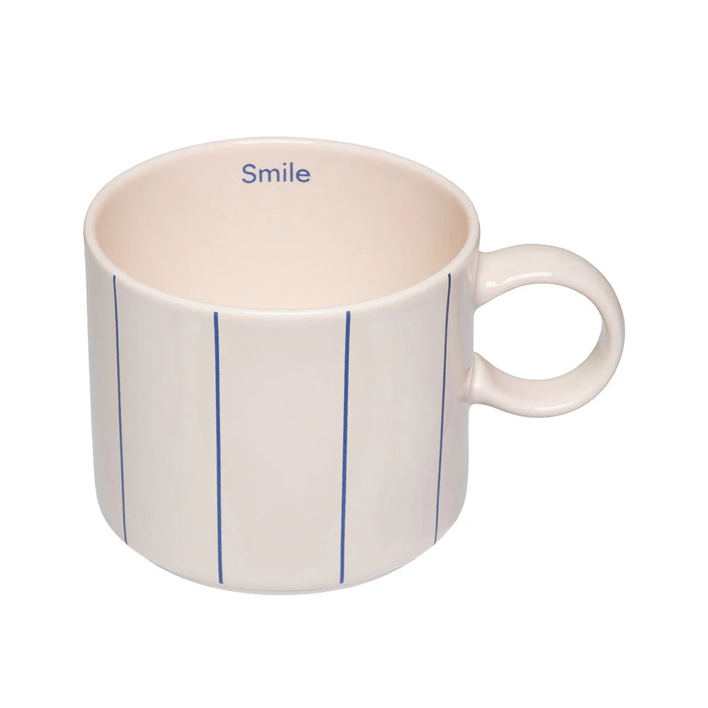 Design Letters - Jumbo Tasse aus Porzellan mit Streifen