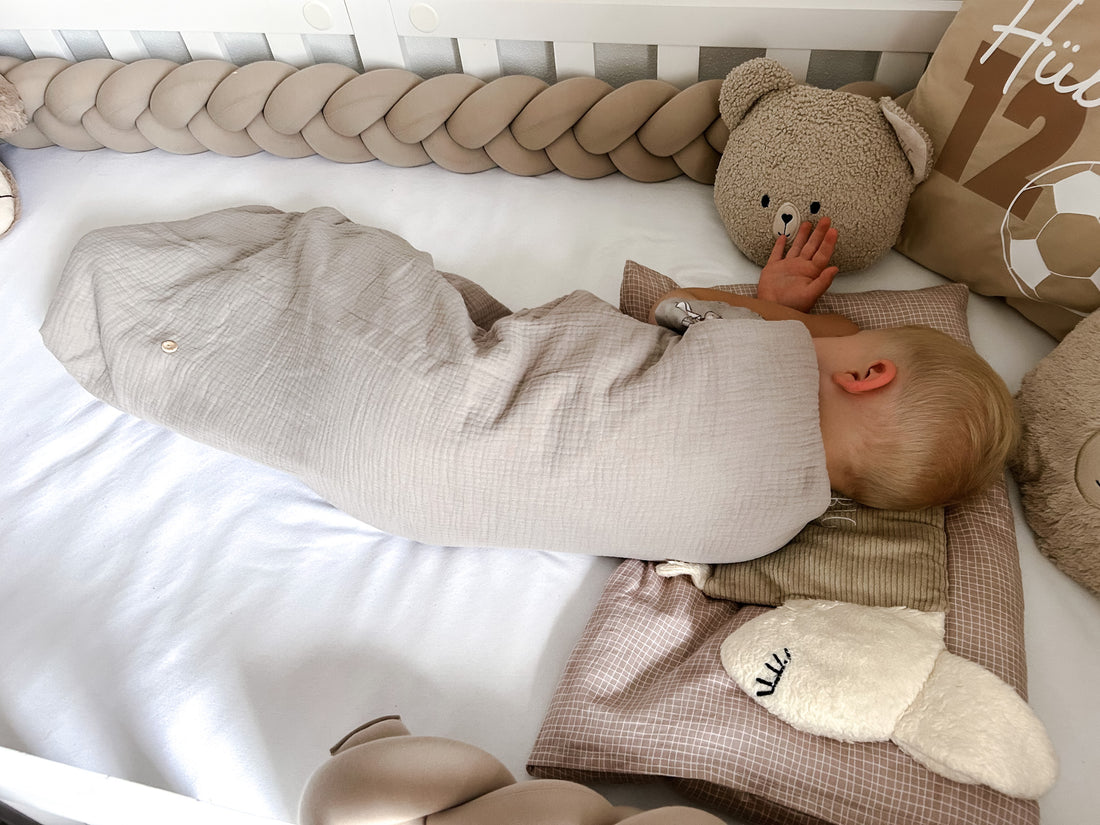 Die Gräfin - Baby Schlafsack mit Wollfutter beige