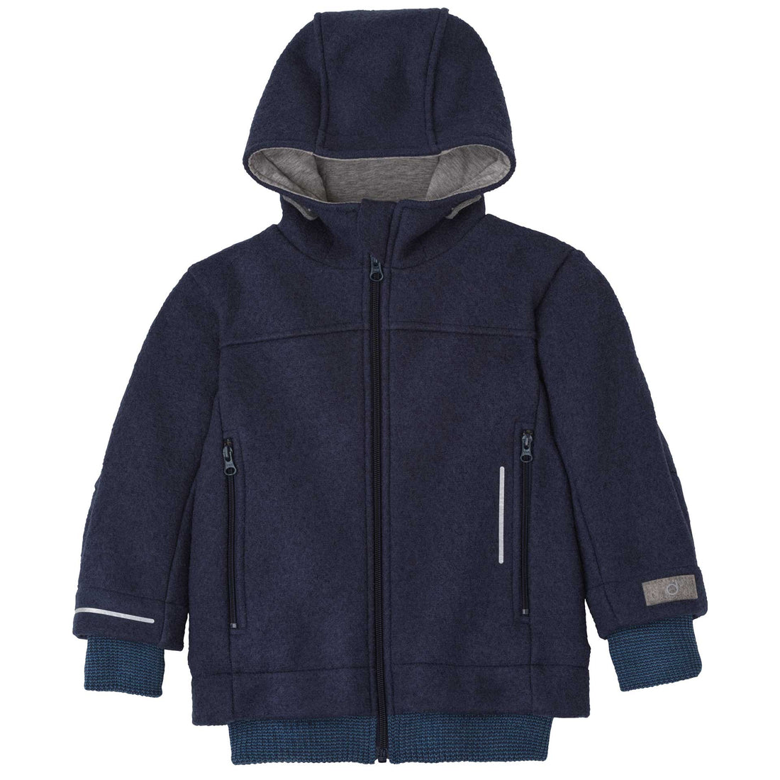 Disana - Outdoor Walkjacke Wolle blau mit Reißverschluss