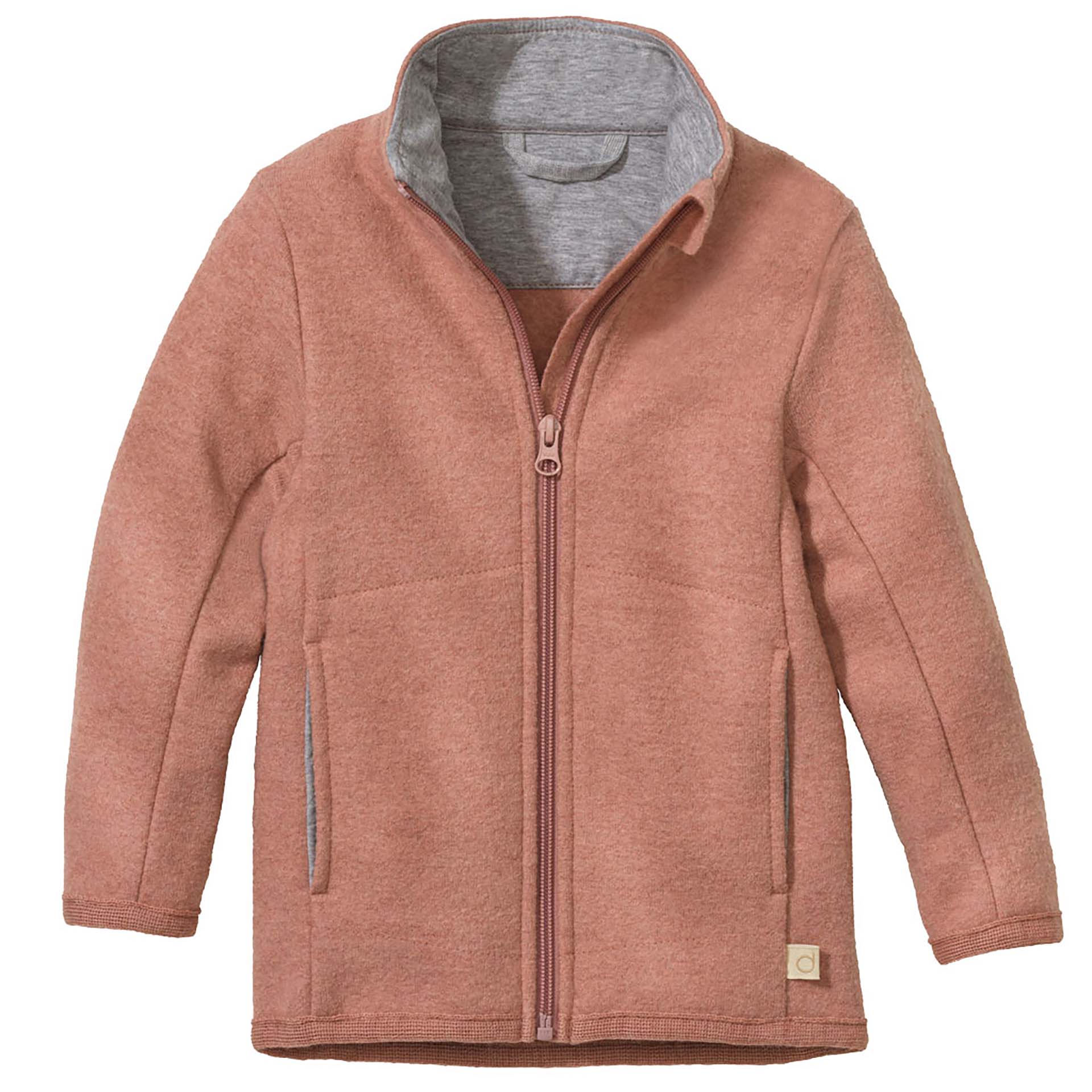 Disana - Baby Zipper Jacke aus dünnem Walkstoff rosa