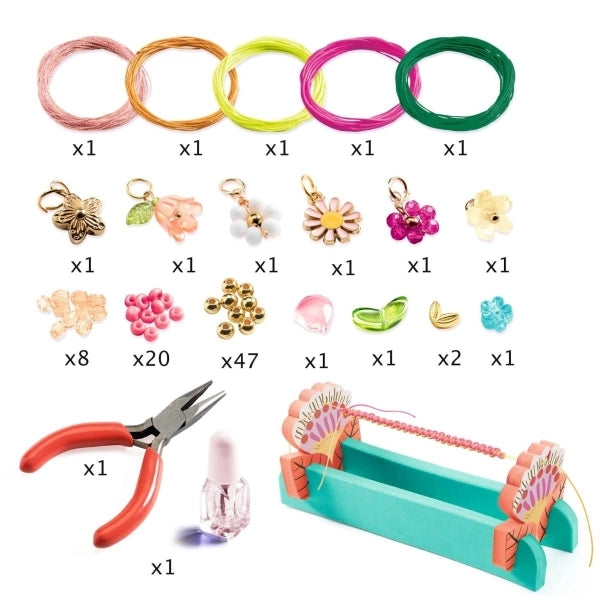 Djeco - Schmuck Basteln: Macrame Rosa