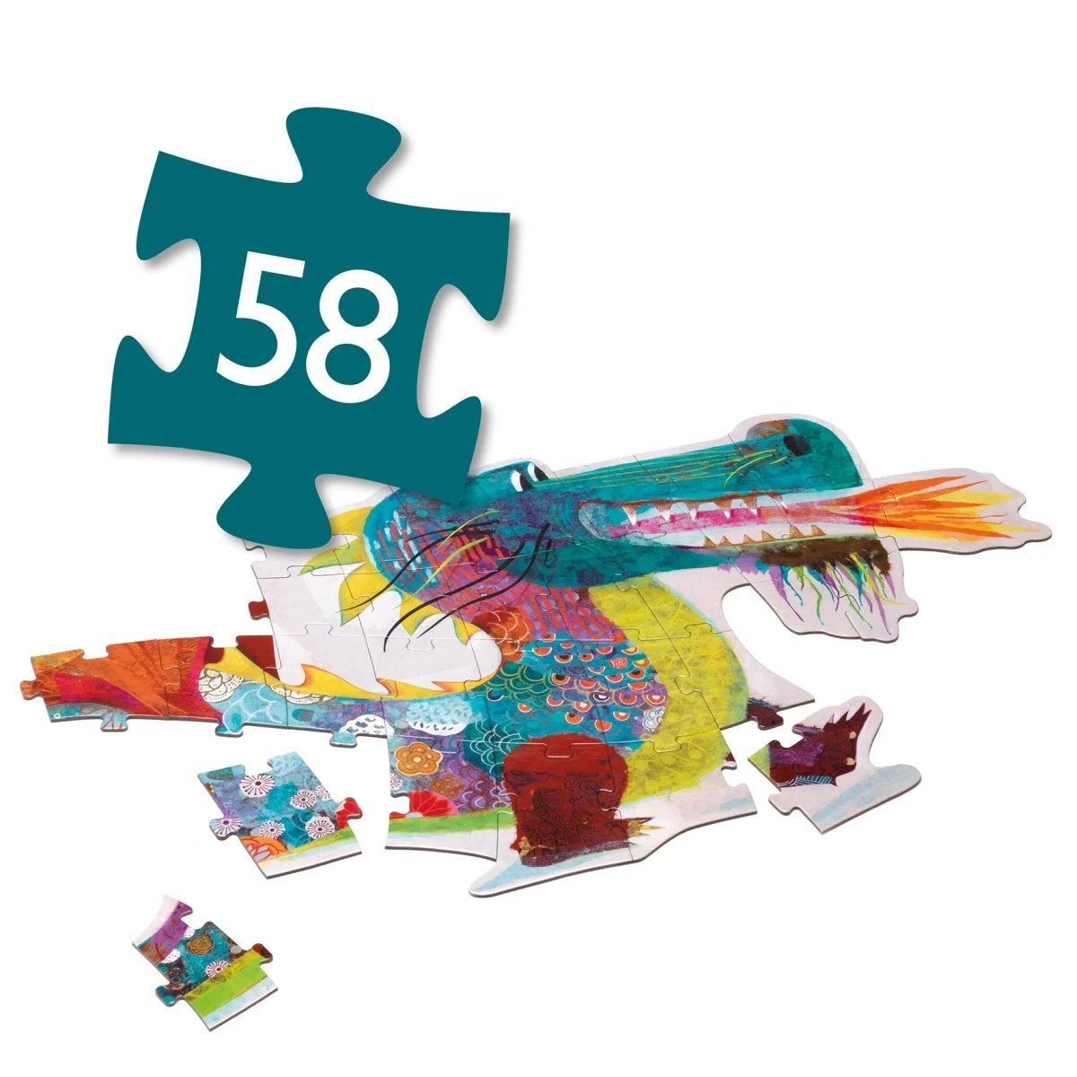 Djeco - Bodenpuzzle Leon der Drache - 58 Teile