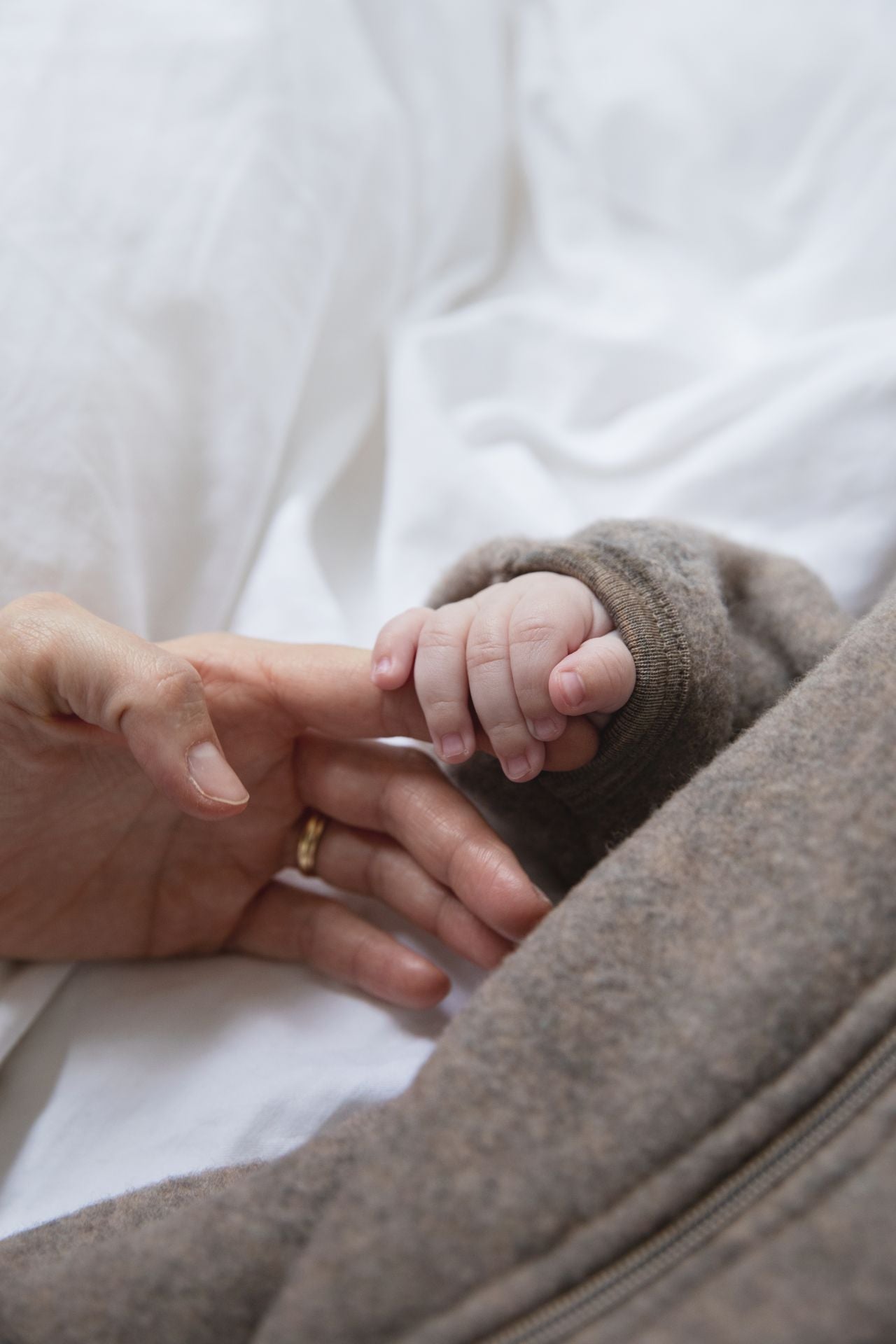Engel - Baby Overall mit Kapuze und Reißverschluss braun