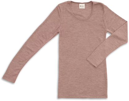 Engel - Damen Unterhemd/ Langarmshirt Wolle rosa