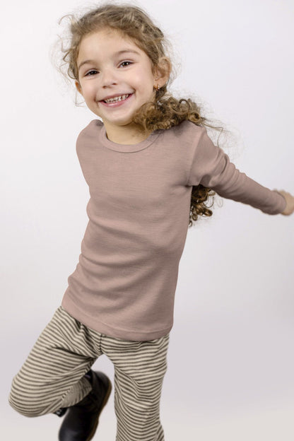 Engel - Kinder Langarmshirt Wolle/ Seide rosa