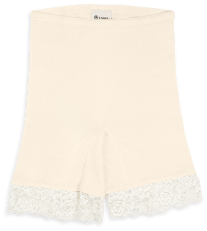 Engel - Damen Pants mit Spitze Wolle/Seide natur