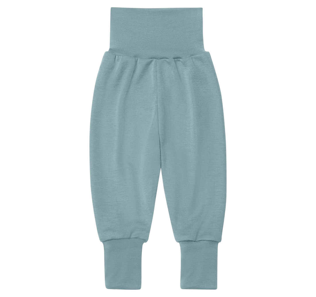 Engel - Baby Hose Wolle/Seide mit Nabelbund blau