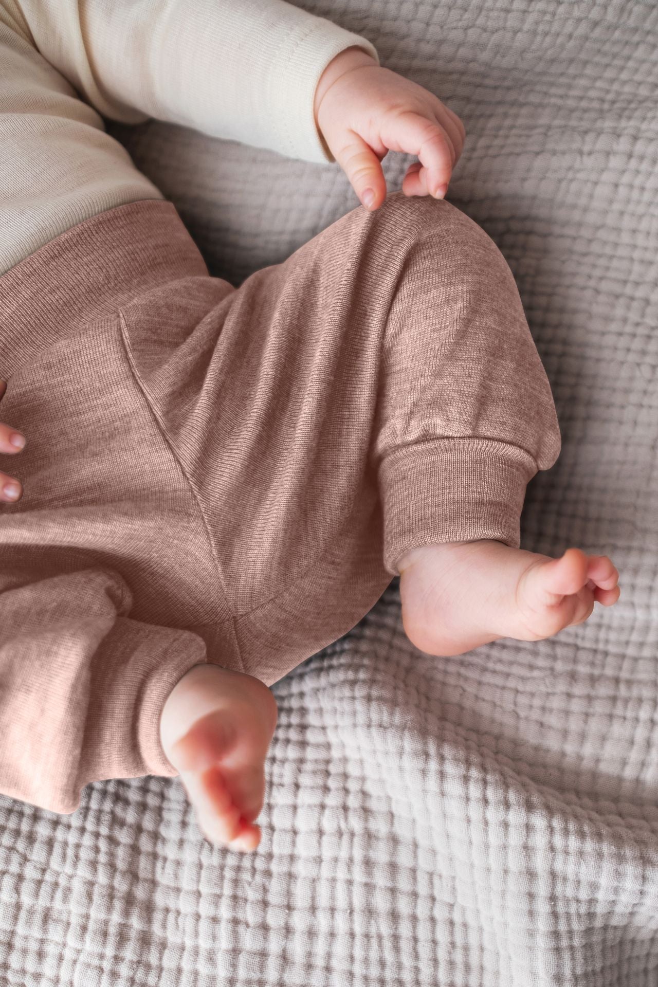 Engel - Baby Hose Wolle/Seide mit Nabelbund rosa