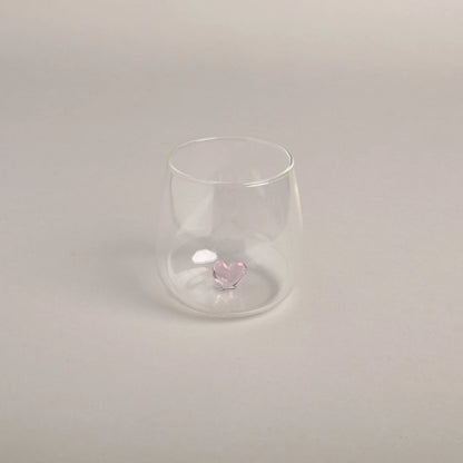 Eulenschnitt - Trinkglas 3D Herzform
