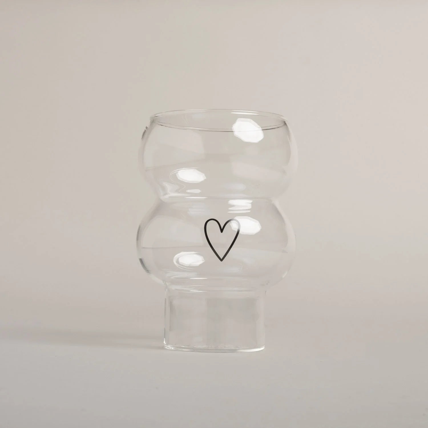 Eulenschnitt -  Bubble Glas Blanko Herz