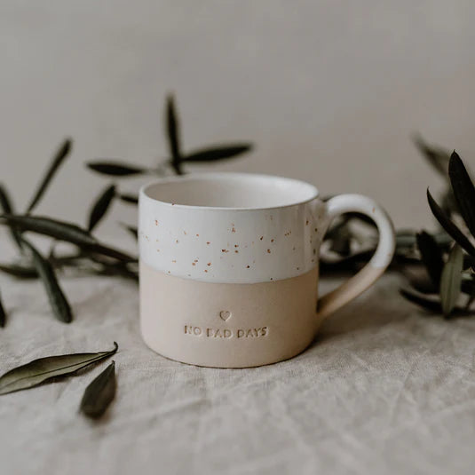 Eulenschnitt - handgemachte Tasse mit Henkel No Bad Days