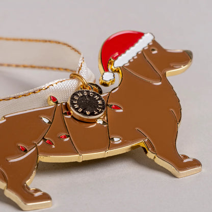 Eulenschnitt - Baumschmuck Weihnachtsdackel