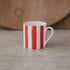Eulenschnitt - Kleine Tasse Streifen rot