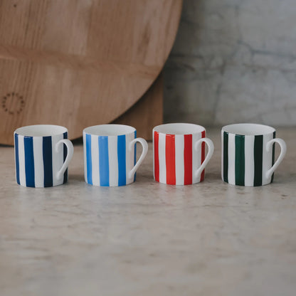 Eulenschnitt - Kleine Tasse Streifen rot