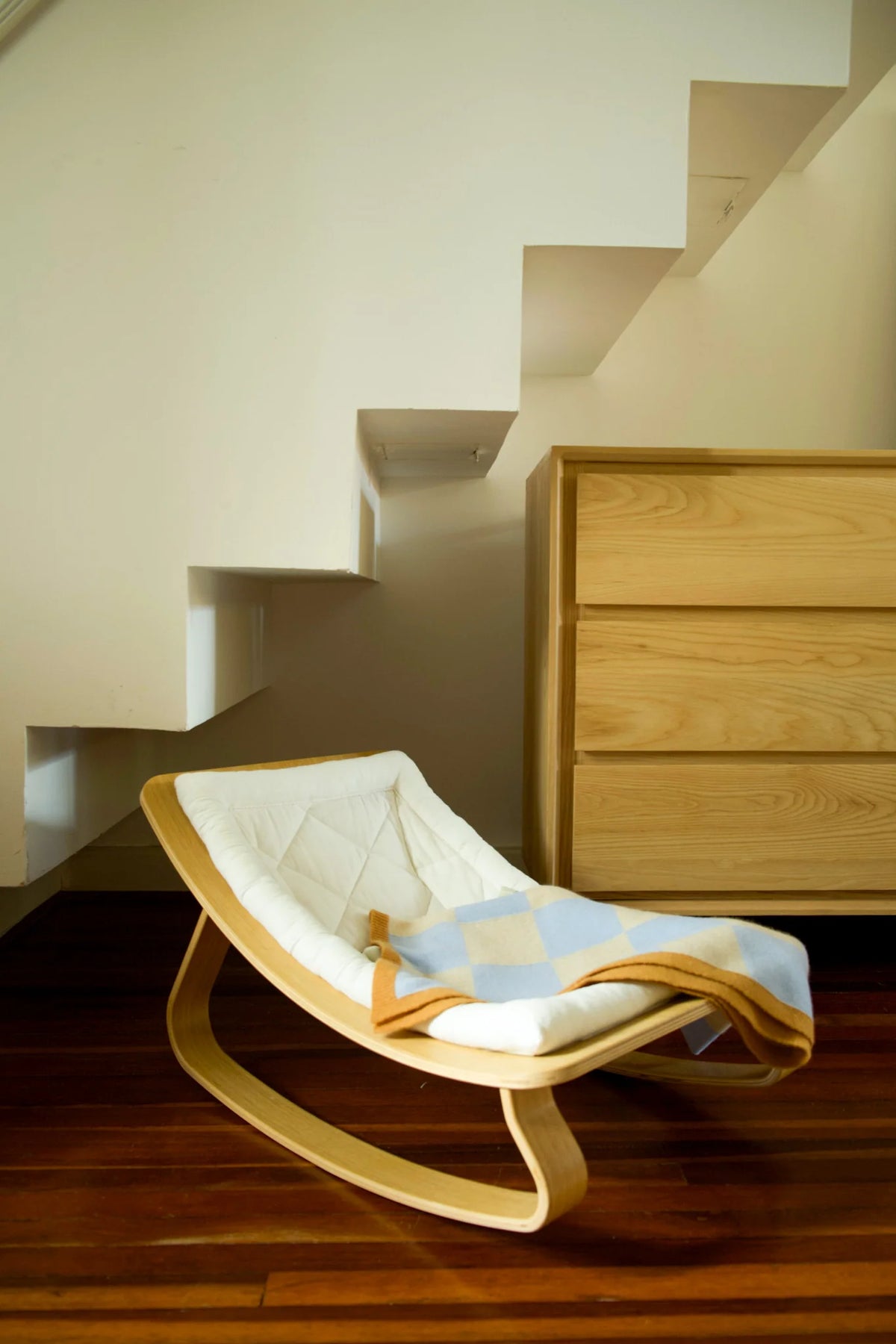 Finding Dodo - Babydecke Ari Cashmere Karo blau/weiss